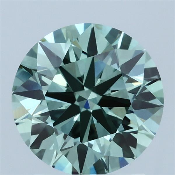 1.89 Ct. Fancy Vivid  Green Round Lab Grown Diamond
