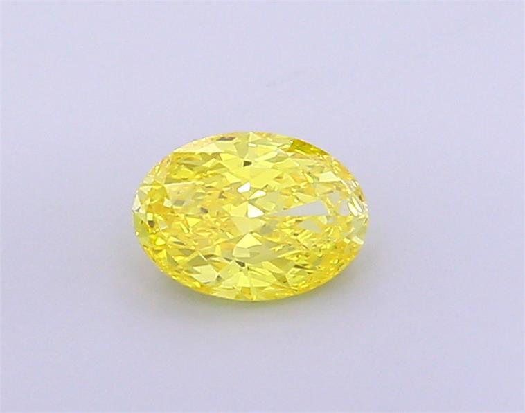 1.00 Ct. Fancy Vivid Yellow Oval Lab Grown Diamond