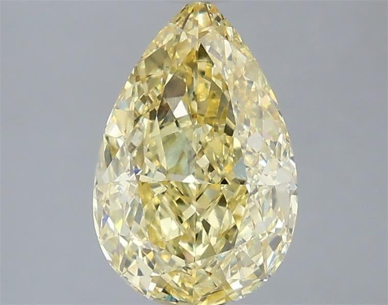 2.06 Ct. Fancy Intense Yellow Pear Lab Grown Diamond
