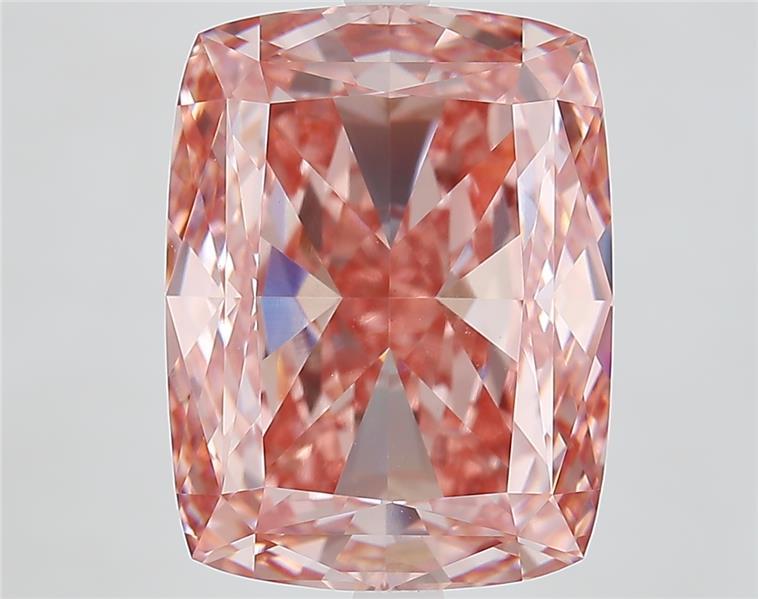 10.10 Ct. Fancy Vivid  Pink Cushion Lab Grown Diamond