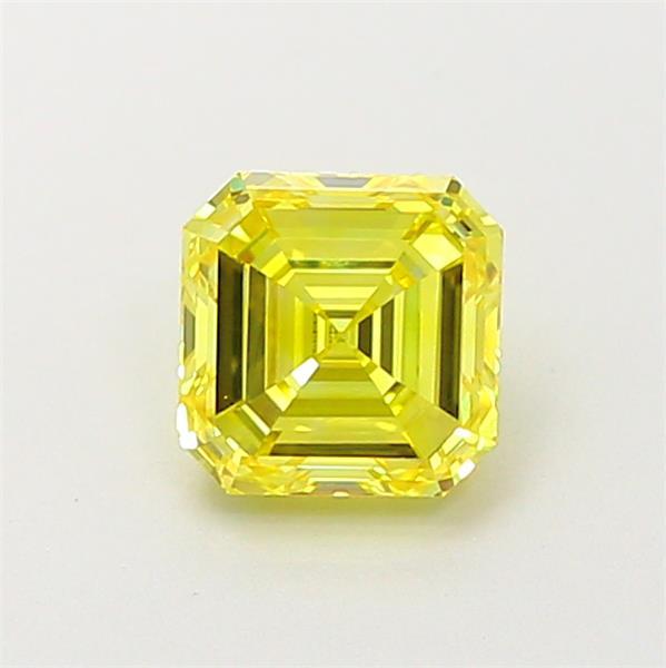 0.73 Ct. Fancy Vivid Yellow Asscher Lab Grown Diamond