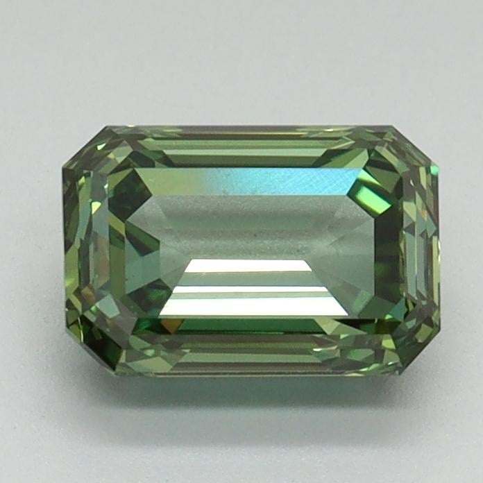 1.23 Ct. Fancy Vivid Pacific Green Emerald Lab Grown Diamond