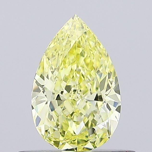 0.57 Ct. Fancy Vivid Yellow Pear Lab Grown Diamond