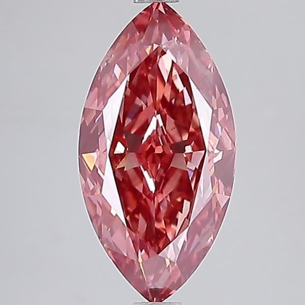 3.55 Ct. Fancy Vivid Brownish Pink Marquise Lab Grown Diamond
