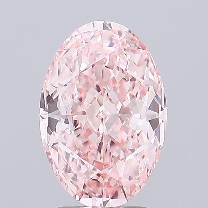 3.04 Ct. Fancy Vivid Pink Oval Lab Grown Diamond