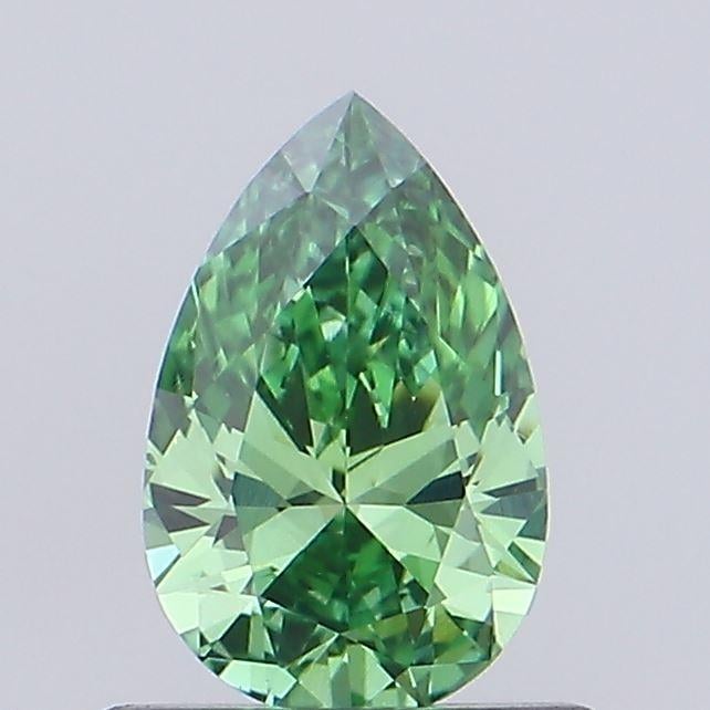 0.48 Ct. Fancy Vivid Green Pear Lab Grown Diamond