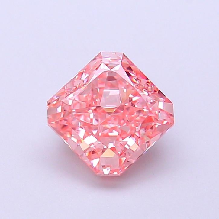 1.54 Ct. Fancy Vivid  Pink Radiant Lab Grown Diamond