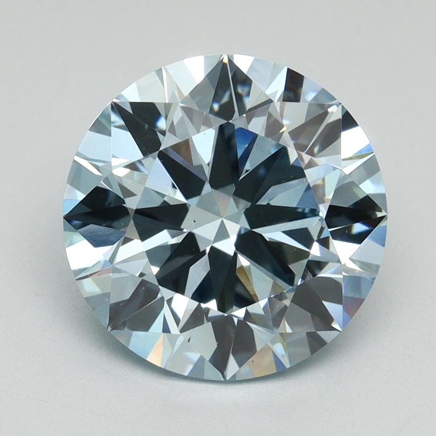 4.04 Ct. Fancy Intense Blue Round Lab Grown Diamond