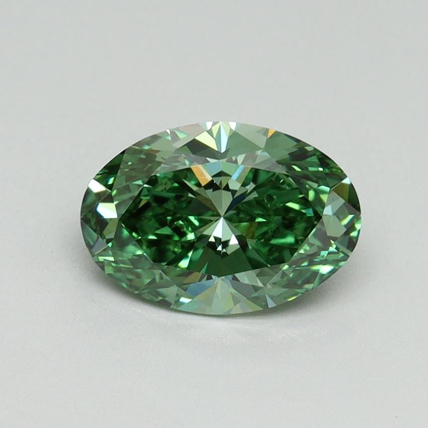 1.25 Ct. Fancy Vivid Green Oval Lab Grown Diamond