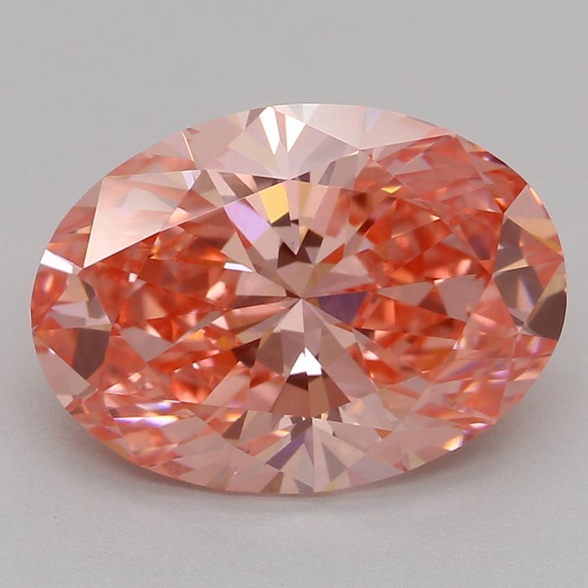 2.54 Ct. Fancy Vivid Pink Oval Lab Grown Diamond
