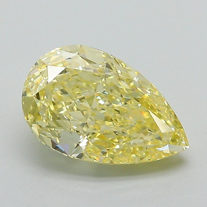 2.35 Ct. Fancy Intense Yellow Pear Lab Grown Diamond