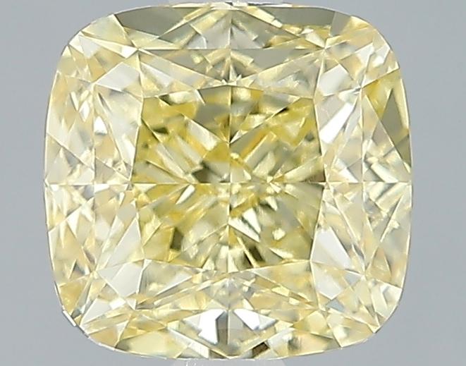 2.56 Ct. Fancy Vivid Yellow Cushion Lab Grown Diamond