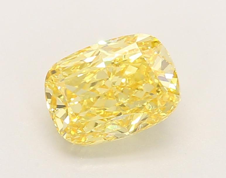 1.31 Ct. Fancy Vivid Yellow Cushion Lab Grown Diamond
