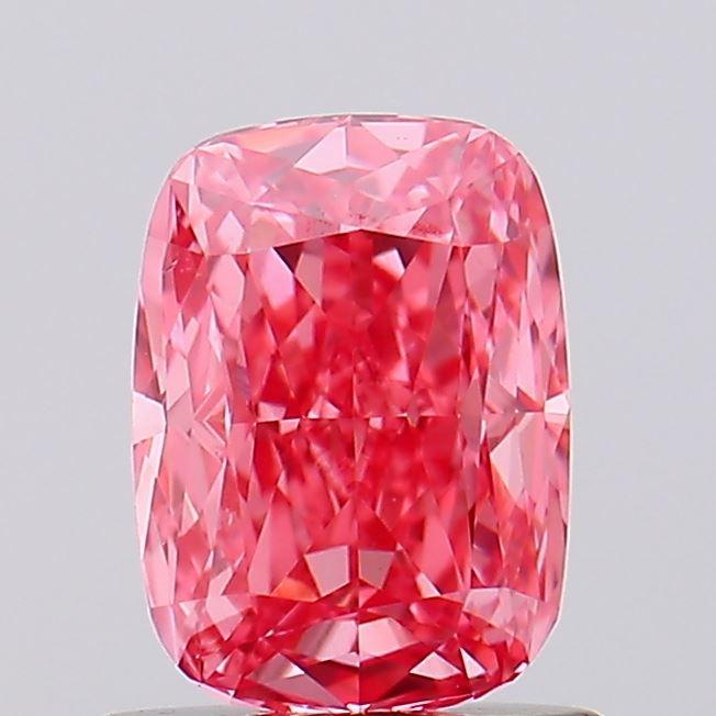 1.05 Ct. Fancy Vivid Pink Cushion Lab Grown Diamond