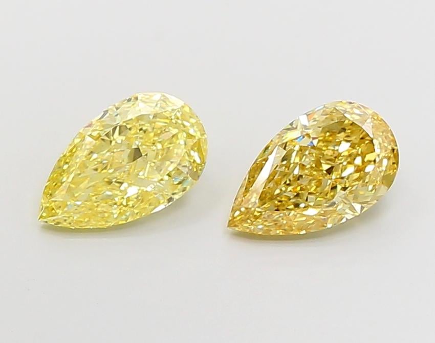 2.03 Ct. Fancy Yellow Pear Lab Grown Diamond