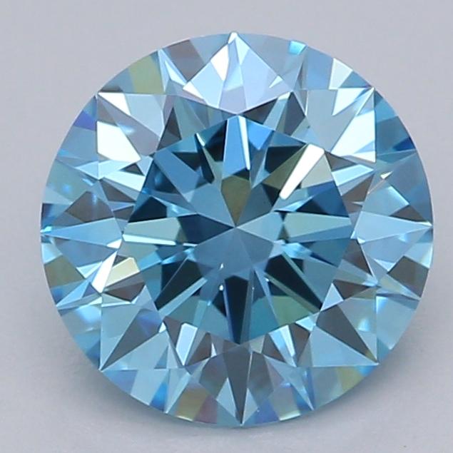 1.04 Ct. Fancy Vivid Blue Round Lab Grown Diamond