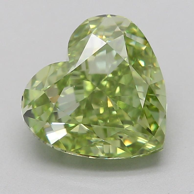1.50 Ct. Fancy Vivid  Green Heart Lab Grown Diamond