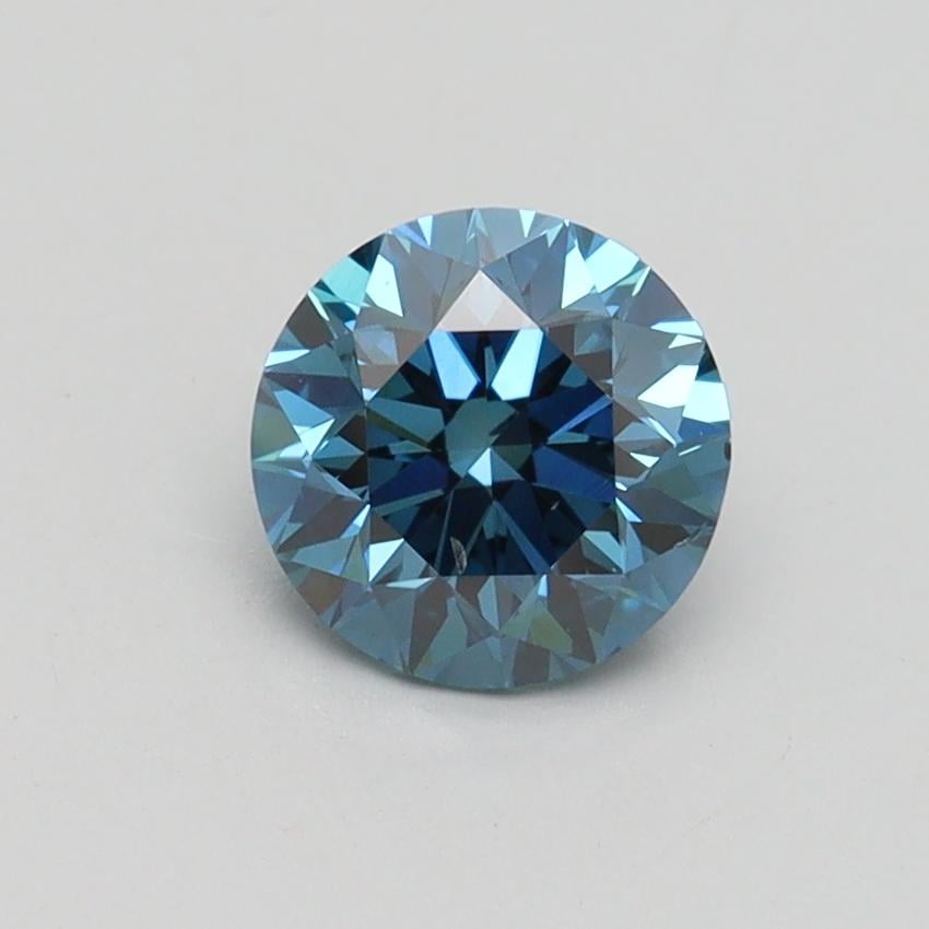 0.96 Ct. Fancy Vivid Blue Round Lab Grown Diamond