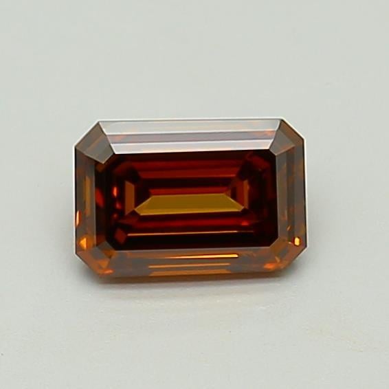 1.06 Ct. Fancy Deep  Orange Emerald Lab Grown Diamond