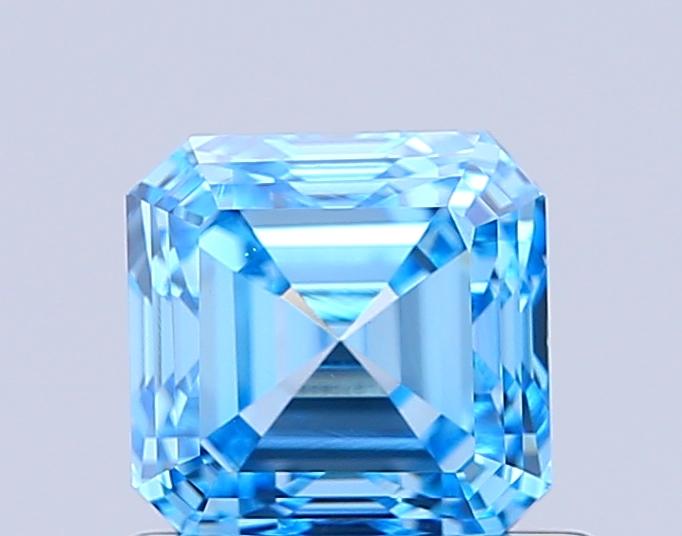 0.99 Ct. Fancy Vivid Blue Asscher Lab Grown Diamond