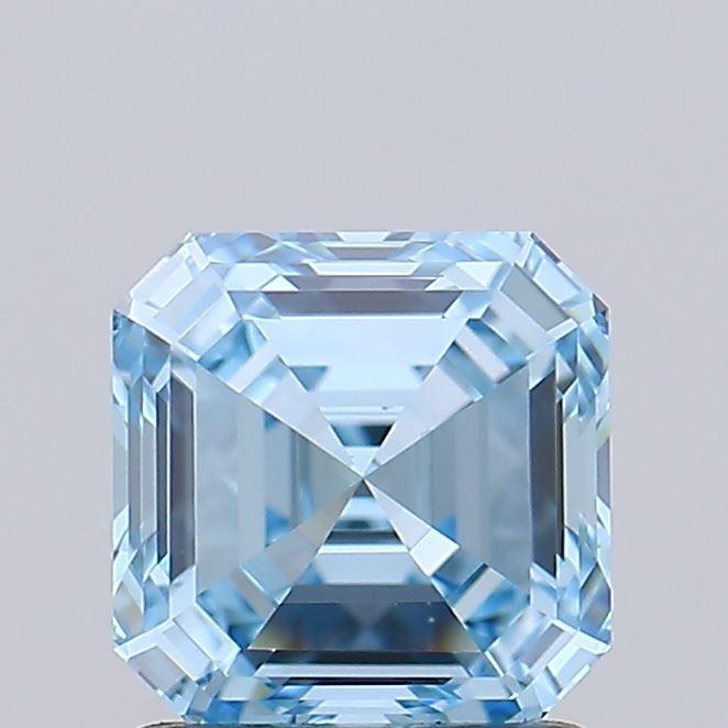 1.27 Ct. Fancy Vivid  Blue Asscher Lab Grown Diamond