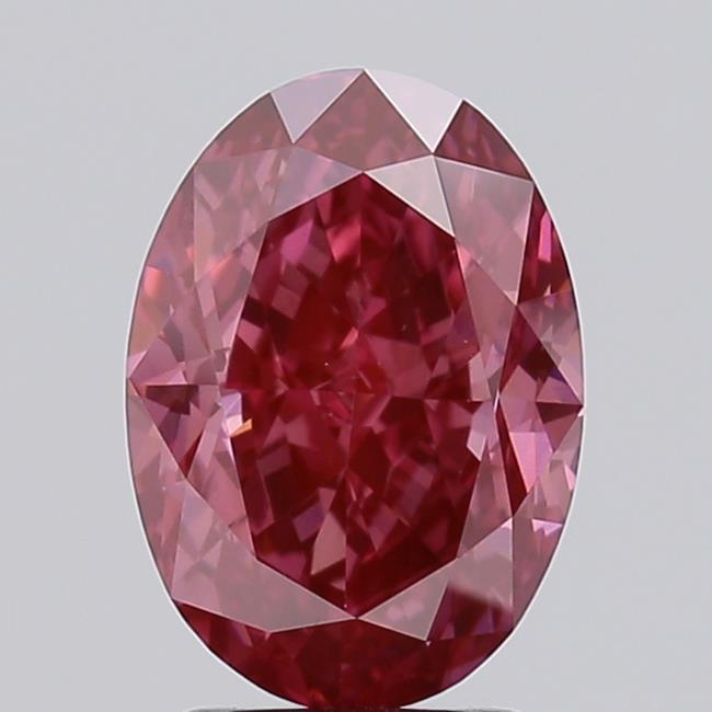 3.07 Ct. Fancy Vivid Pink Oval Lab Grown Diamond
