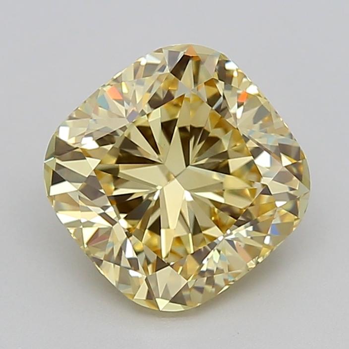 2.74 Ct. Fancy Yellow Cushion Lab Grown Diamond