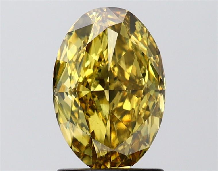 1.79 Ct. Fancy Intense Yellow Oval Lab Grown Diamond