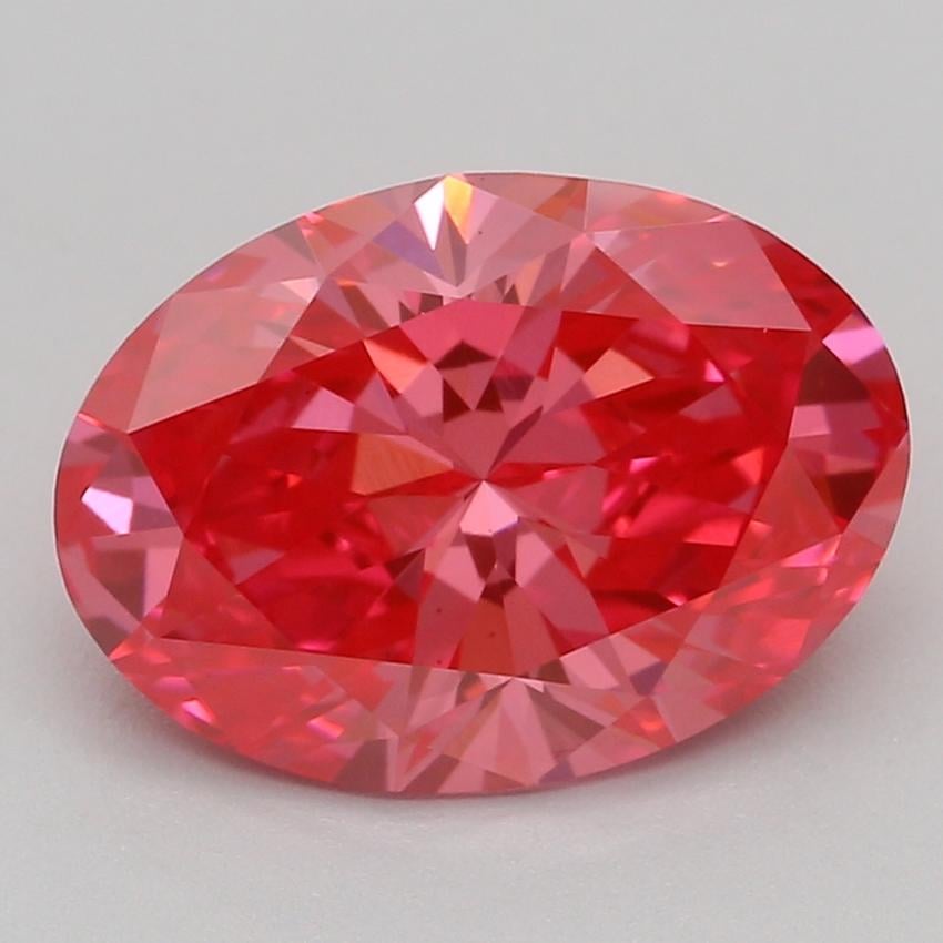 1.58 Ct. Fancy Vivid Pink Oval Lab Grown Diamond