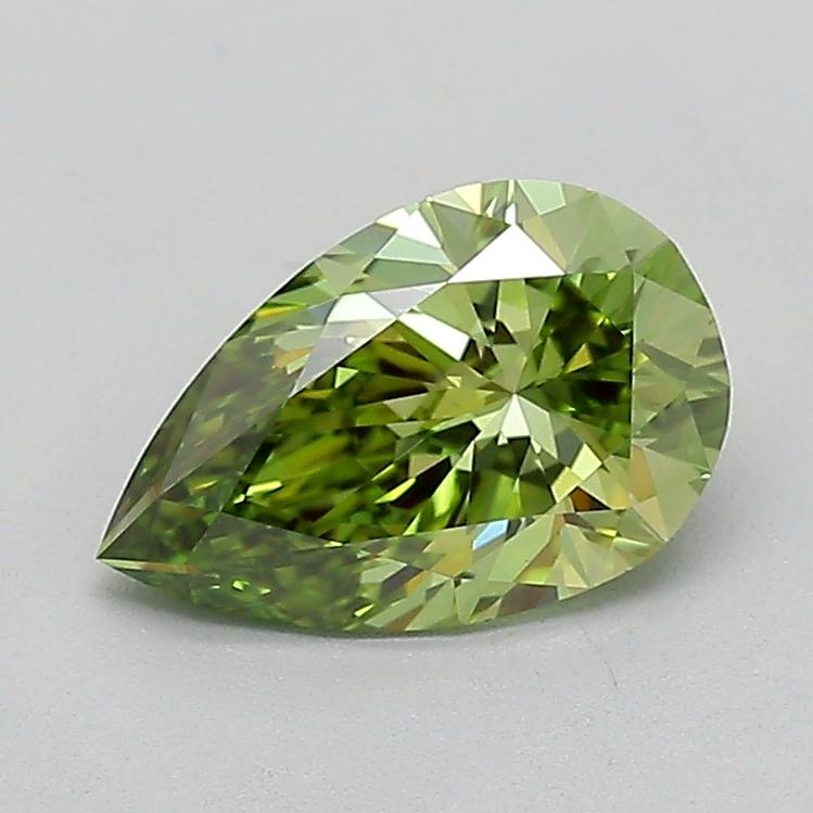 1.10 Ct. Fancy Vivid Green Pear Lab Grown Diamond