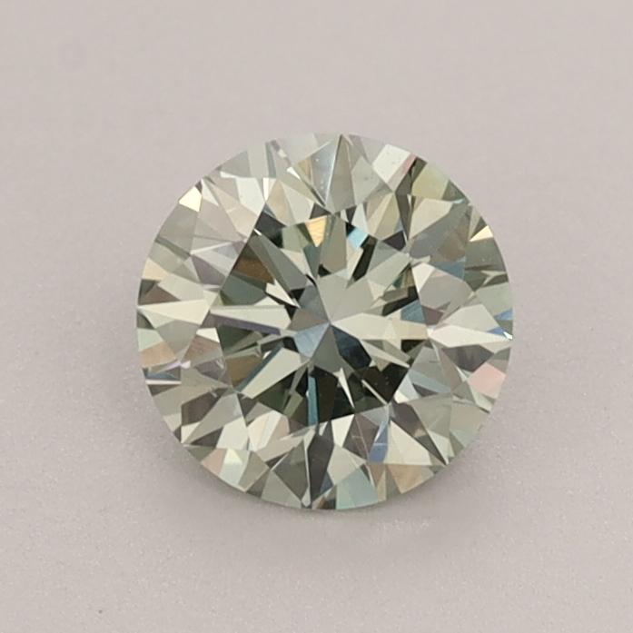 0.74 Ct. Fancy Vivid  Green Round Lab Grown Diamond