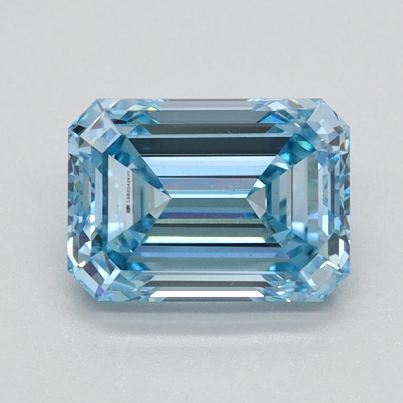 1.23 Ct. Fancy Intense Blue Emerald Lab Grown Diamond