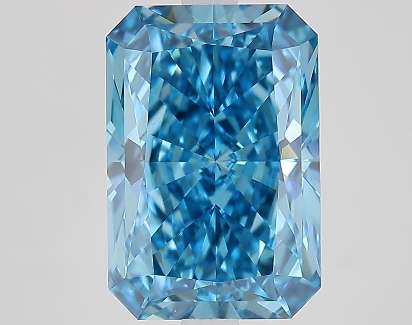 4.78 Ct. Fancy Vivid Blue Radiant Lab Grown Diamond
