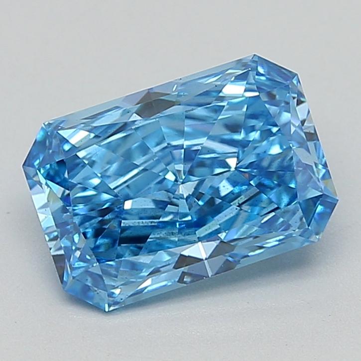 2.01 Ct. Fancy Vivid  Blue Radiant Lab Grown Diamond
