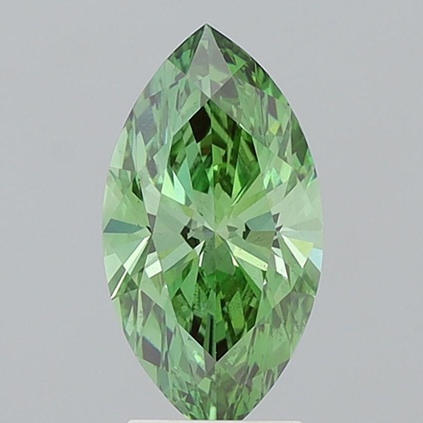 2.64 Ct. Fancy Vivid Green Marquise Lab Grown Diamond