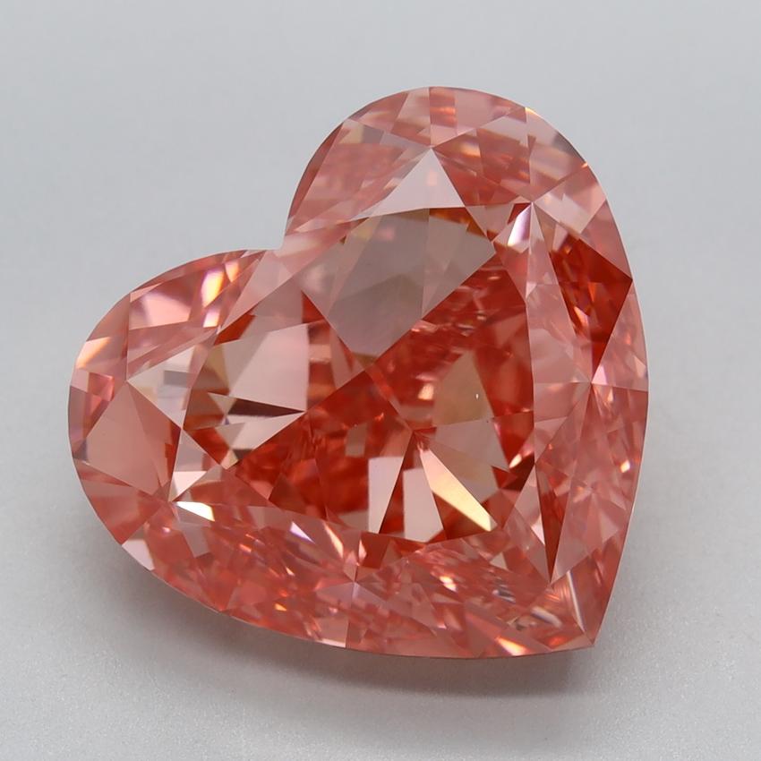 7.68 Ct. Fancy Vivid Pink Heart Lab Grown Diamond