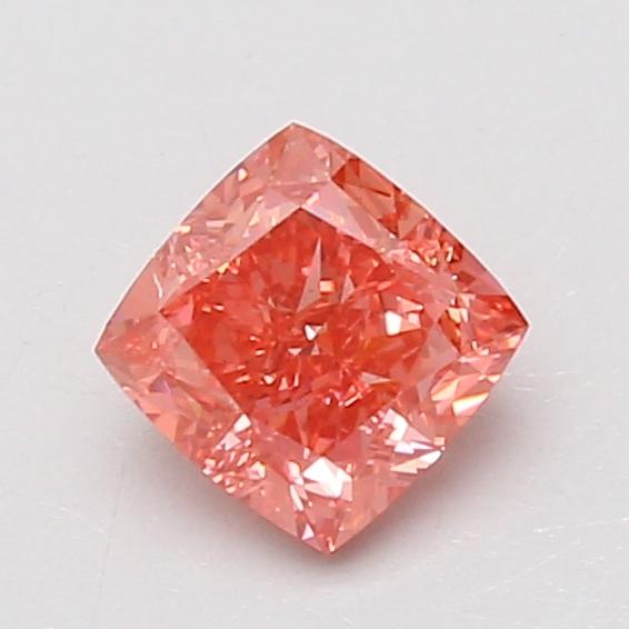 0.97 Ct. Fancy Vivid Pink Cushion Lab Grown Diamond