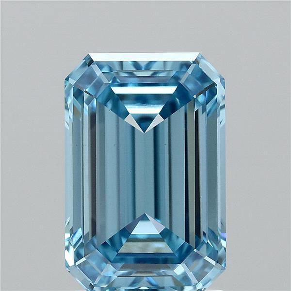 2.14 Ct. Fancy Vivid Blue Emerald Lab Grown Diamond
