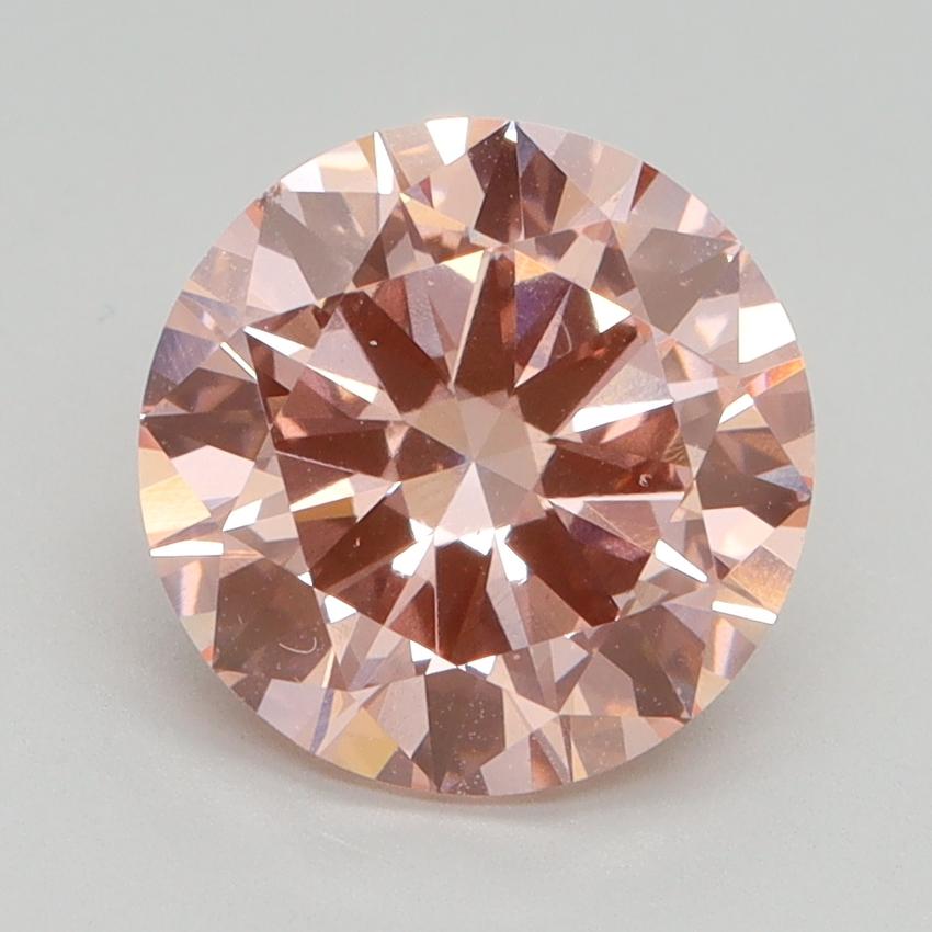 2.50 Ct. Fancy Intense Pink Round Lab Grown Diamond