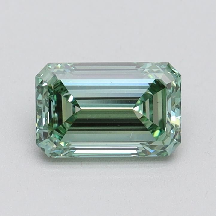 0.81 Ct. Fancy Intense Pacific Green Emerald Lab Grown Diamond