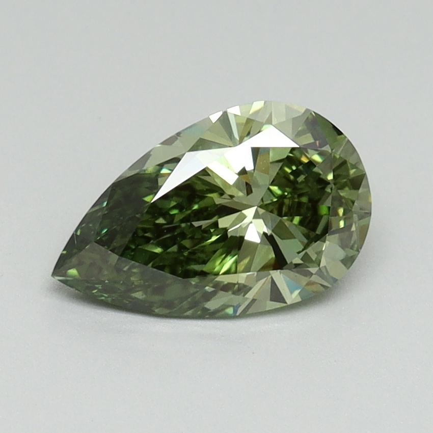 1.03 Ct. Fancy Vivid Green Pear Lab Grown Diamond