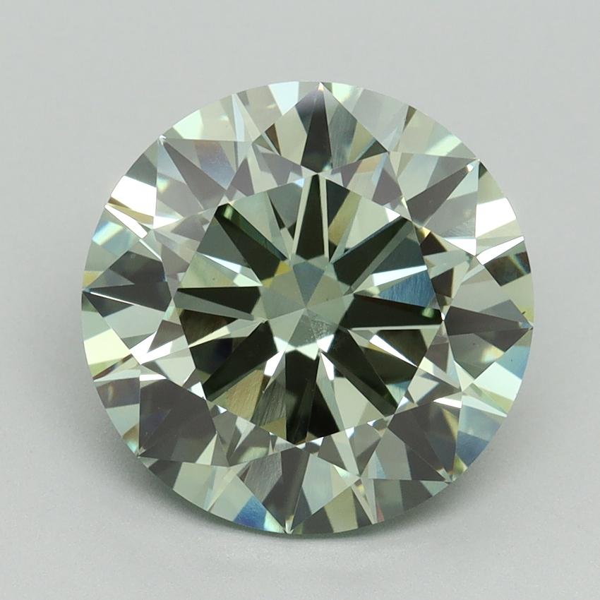 5.02 Ct. Fancy Vivid Green Round Lab Grown Diamond