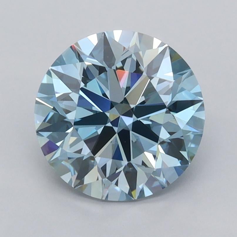 2.01 Ct. Fancy Vivid  Blue Round Lab Grown Diamond