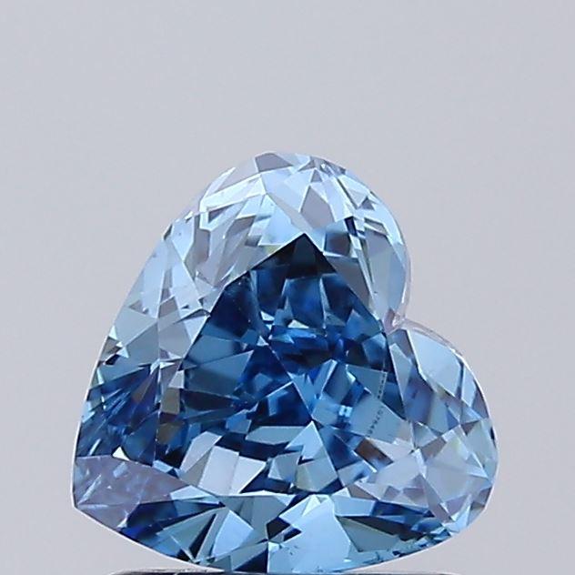 1.51 Ct. Fancy Vivid Blue Heart Lab Grown Diamond