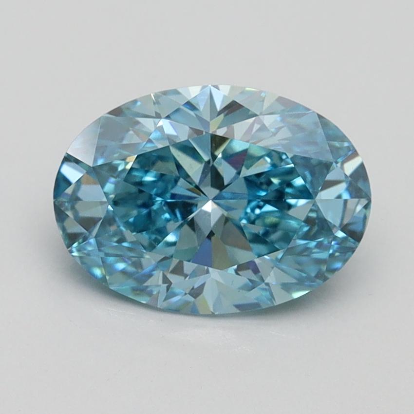 1.60 Ct. Fancy Vivid Blue Oval Lab Grown Diamond