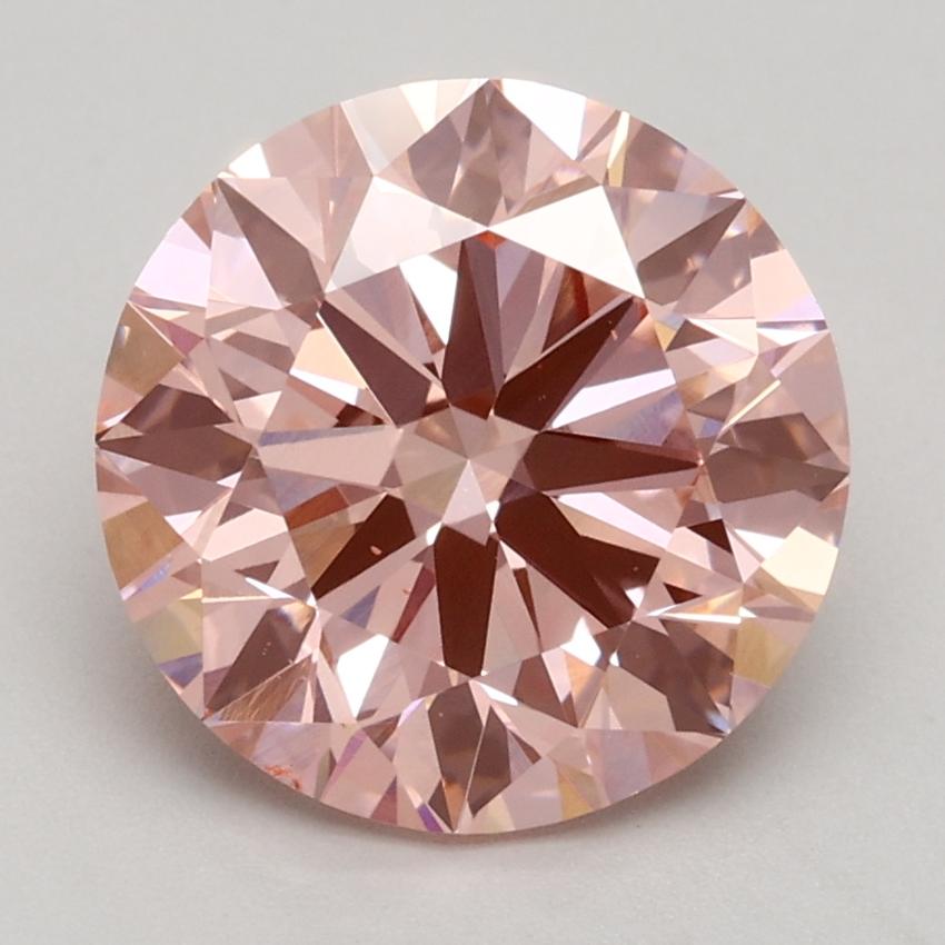 2.60 Ct. Fancy Intense Pink Round Lab Grown Diamond