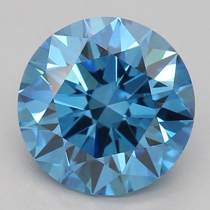 1.08 Ct. Fancy Vivid Blue Round Lab Grown Diamond
