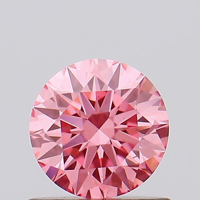 0.58 Ct. Fancy Vivid Pink Round Lab Grown Diamond