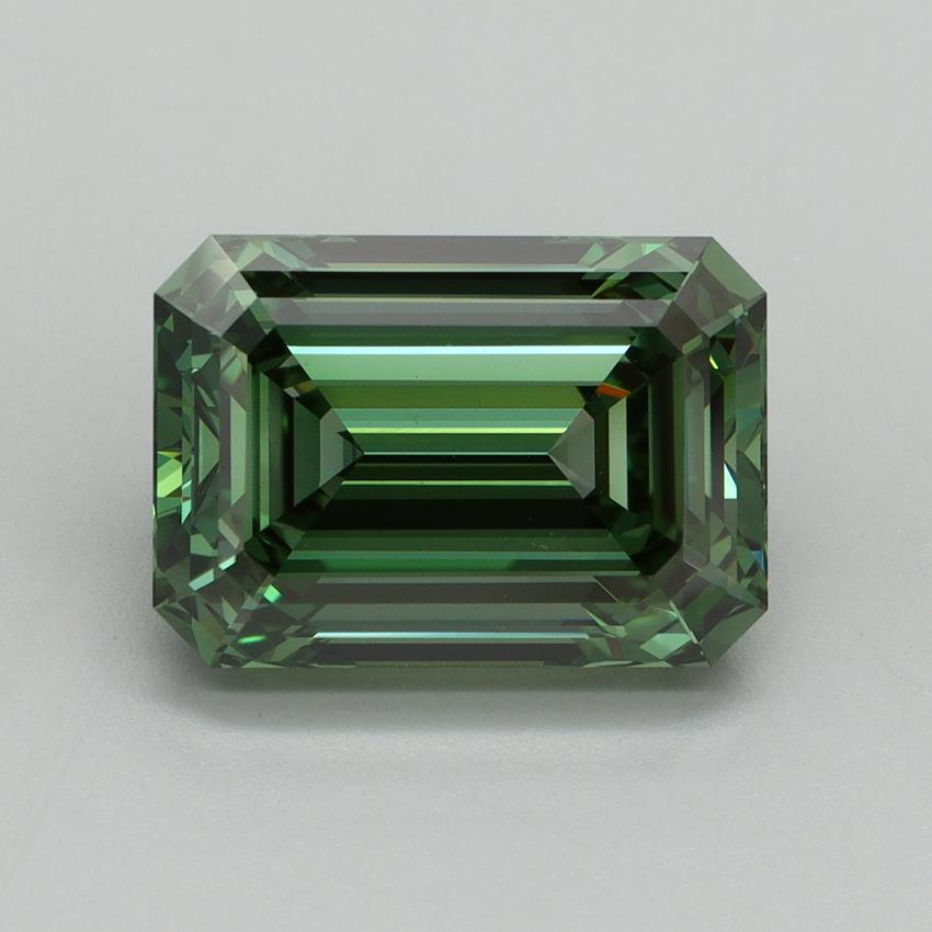 5.14 Ct. Fancy Vivid Green Emerald Lab Grown Diamond