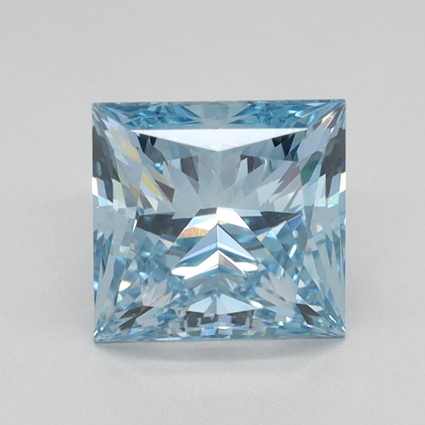 1.80 Ct. Fancy Intense Blue Princess Lab Grown Diamond